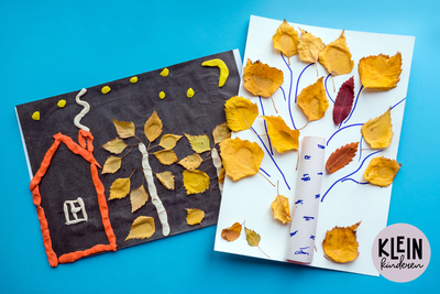 Kleuren met je kleinkind in de herfst